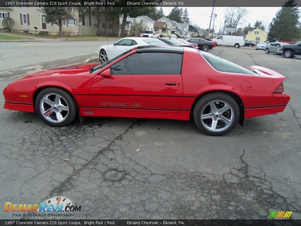 Bright Red 1987 Chevrolet Camaro Z28 Sport Coupe Photo #8