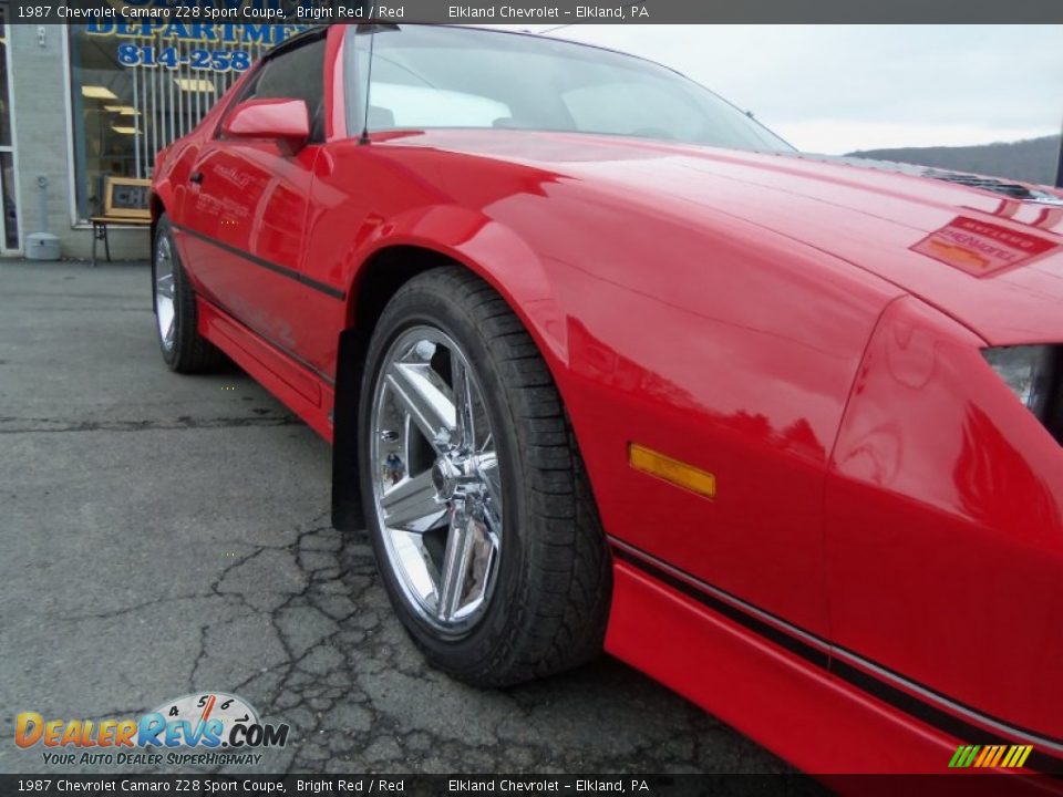 1987 Chevrolet Camaro Z28 Sport Coupe Bright Red / Red Photo #11