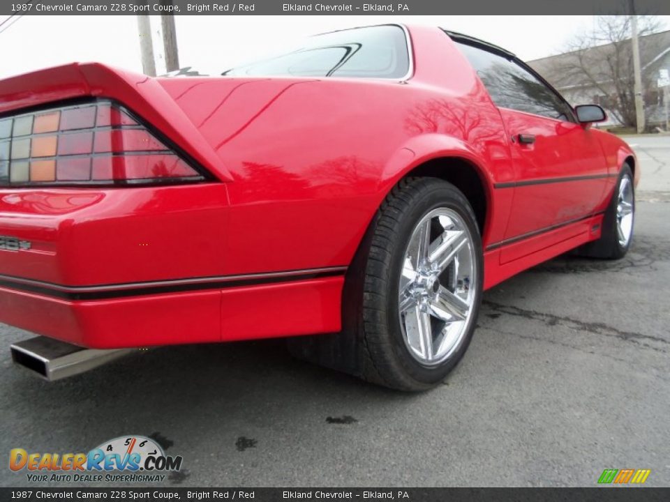 1987 Chevrolet Camaro Z28 Sport Coupe Bright Red / Red Photo #12