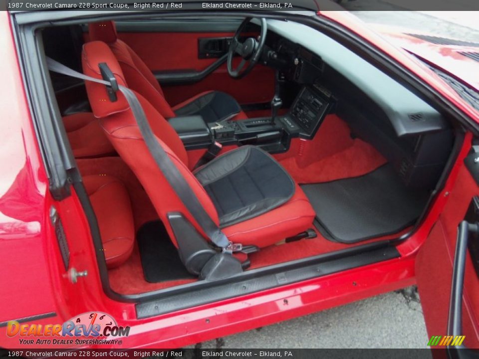 Red Interior - 1987 Chevrolet Camaro Z28 Sport Coupe Photo #13