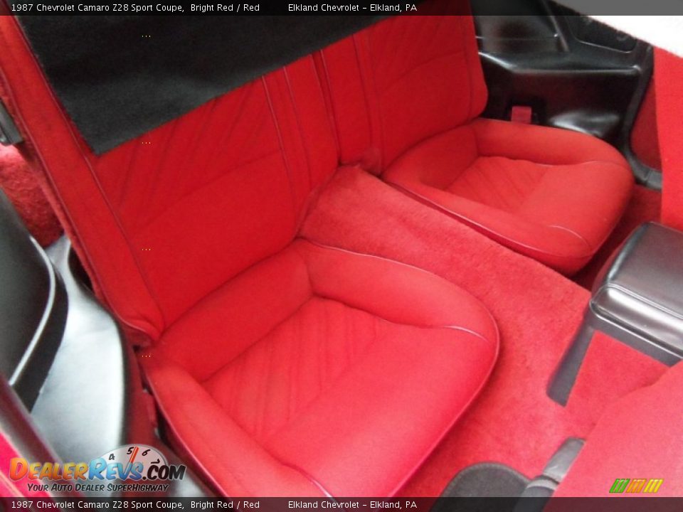 Rear Seat of 1987 Chevrolet Camaro Z28 Sport Coupe Photo #15
