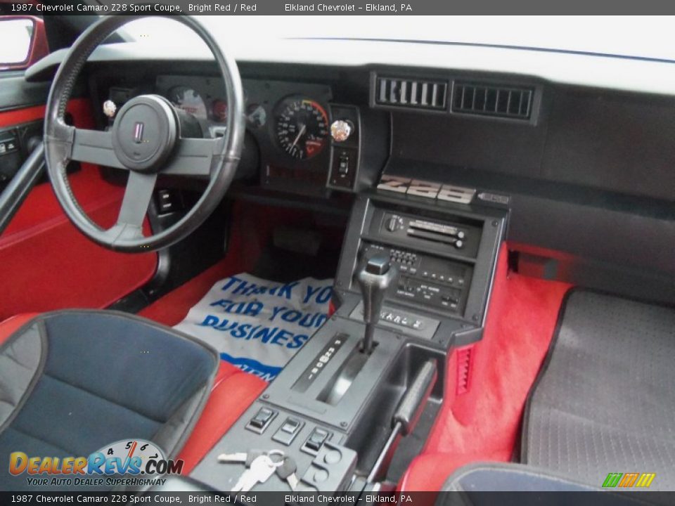 Red Interior - 1987 Chevrolet Camaro Z28 Sport Coupe Photo #16