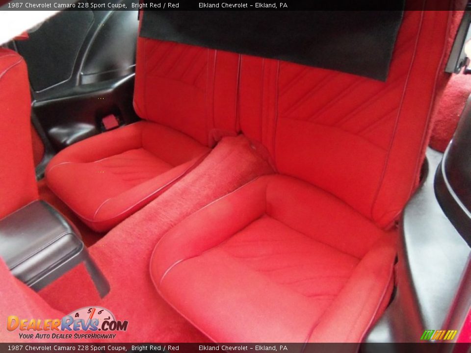 Rear Seat of 1987 Chevrolet Camaro Z28 Sport Coupe Photo #20