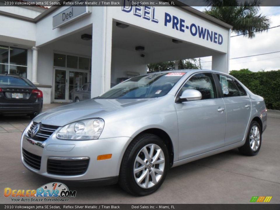 2010 Volkswagen Jetta SE Sedan Reflex Silver Metallic / Titan Black Photo #1