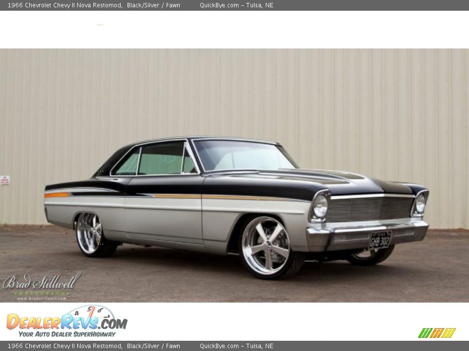 1966 Chevrolet Chevy II Nova Restomod Black/Silver / Fawn Photo #2