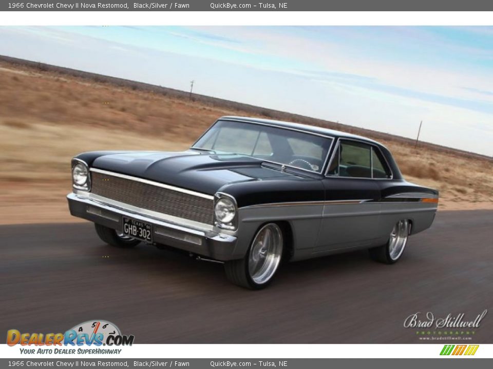1966 Chevrolet Chevy II Nova Restomod Black/Silver / Fawn Photo #3