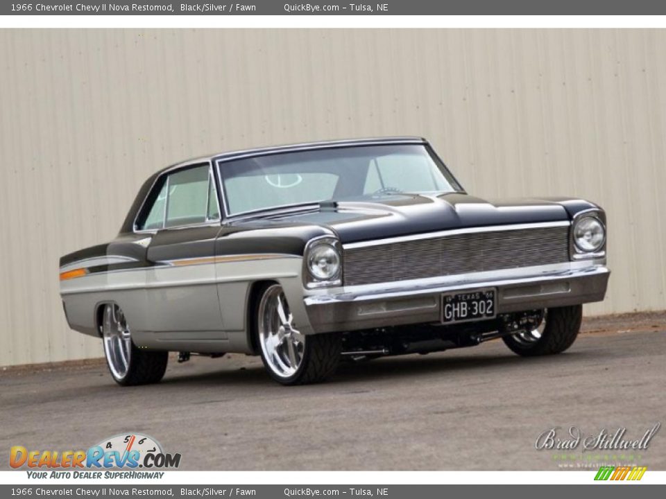 1966 Chevrolet Chevy II Nova Restomod Black/Silver / Fawn Photo #4