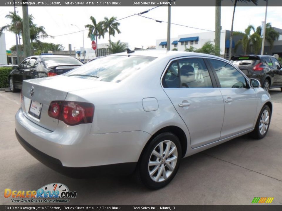 2010 Volkswagen Jetta SE Sedan Reflex Silver Metallic / Titan Black Photo #5