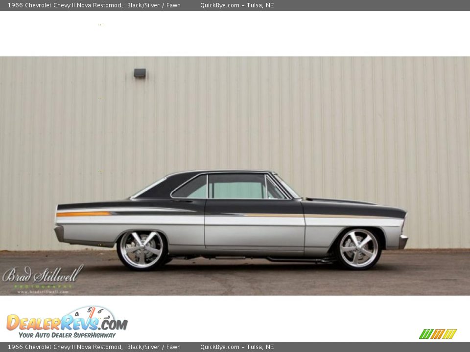 1966 Chevrolet Chevy II Nova Restomod Black/Silver / Fawn Photo #5