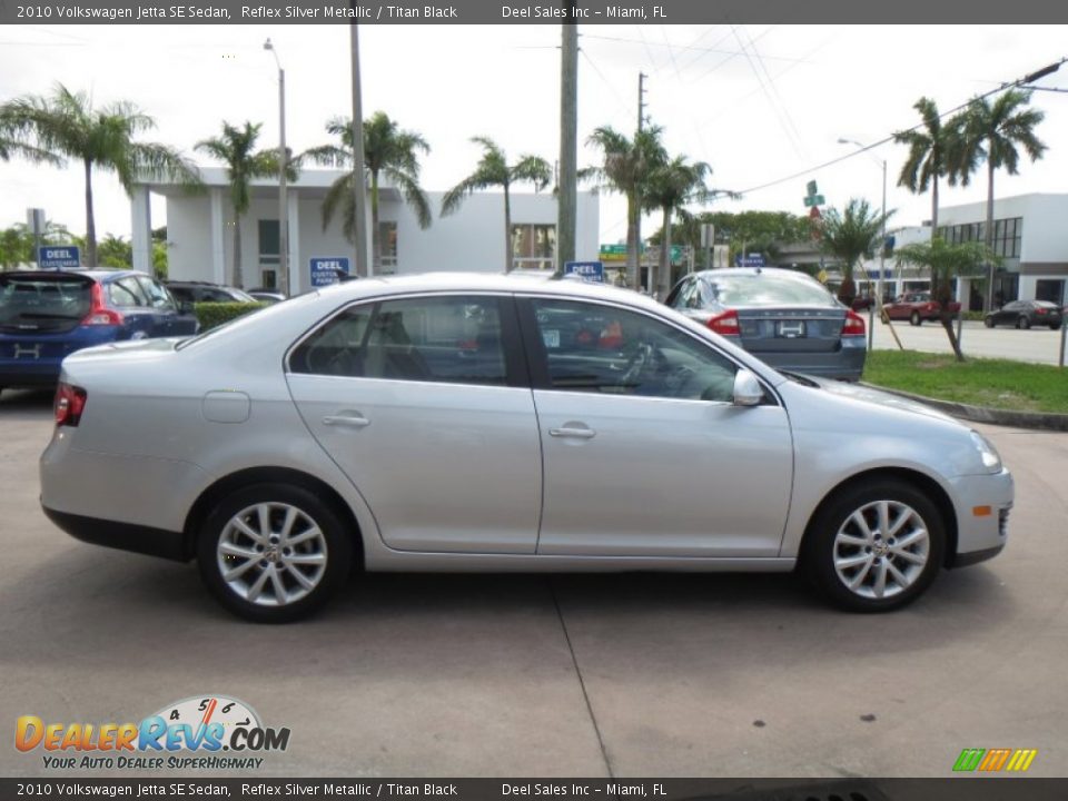 2010 Volkswagen Jetta SE Sedan Reflex Silver Metallic / Titan Black Photo #6