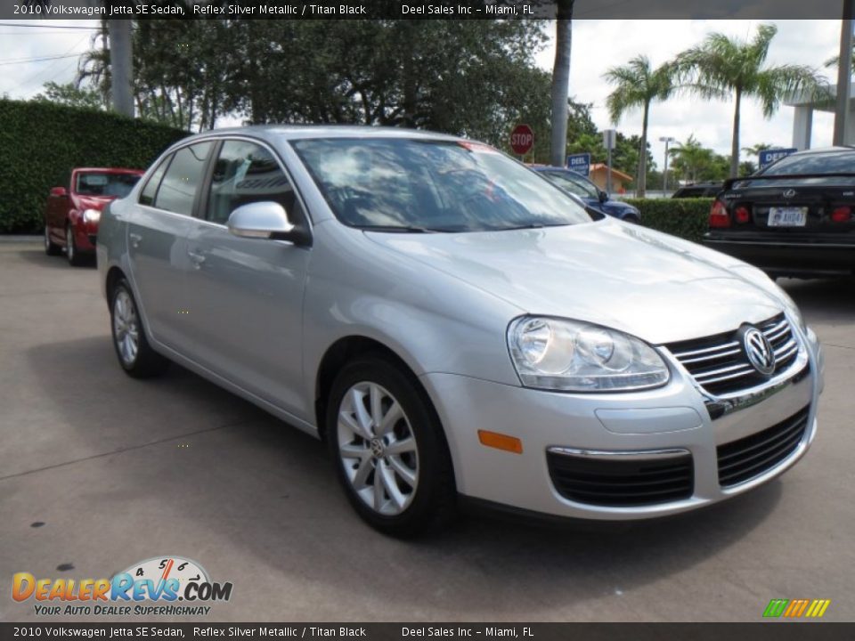 2010 Volkswagen Jetta SE Sedan Reflex Silver Metallic / Titan Black Photo #7