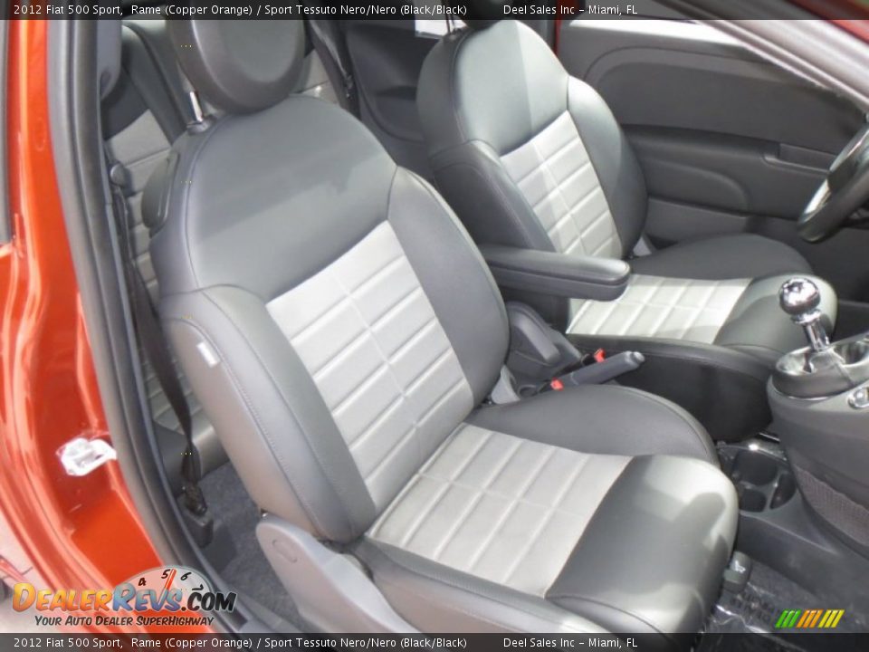 2012 Fiat 500 Sport Rame (Copper Orange) / Sport Tessuto Nero/Nero (Black/Black) Photo #10