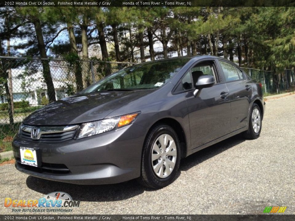 2012 Honda Civic LX Sedan Polished Metal Metallic / Gray Photo #1