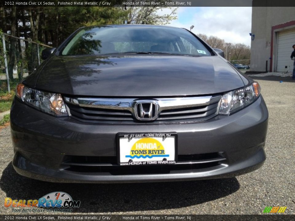 2012 Honda Civic LX Sedan Polished Metal Metallic / Gray Photo #2