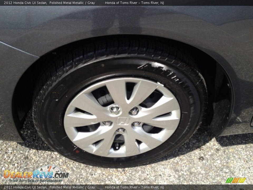 2012 Honda Civic LX Sedan Polished Metal Metallic / Gray Photo #3