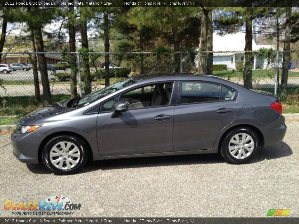 2012 Honda Civic LX Sedan Polished Metal Metallic / Gray Photo #4