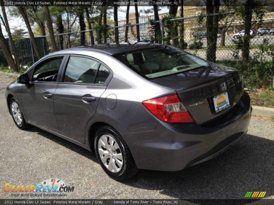 2012 Honda Civic LX Sedan Polished Metal Metallic / Gray Photo #5