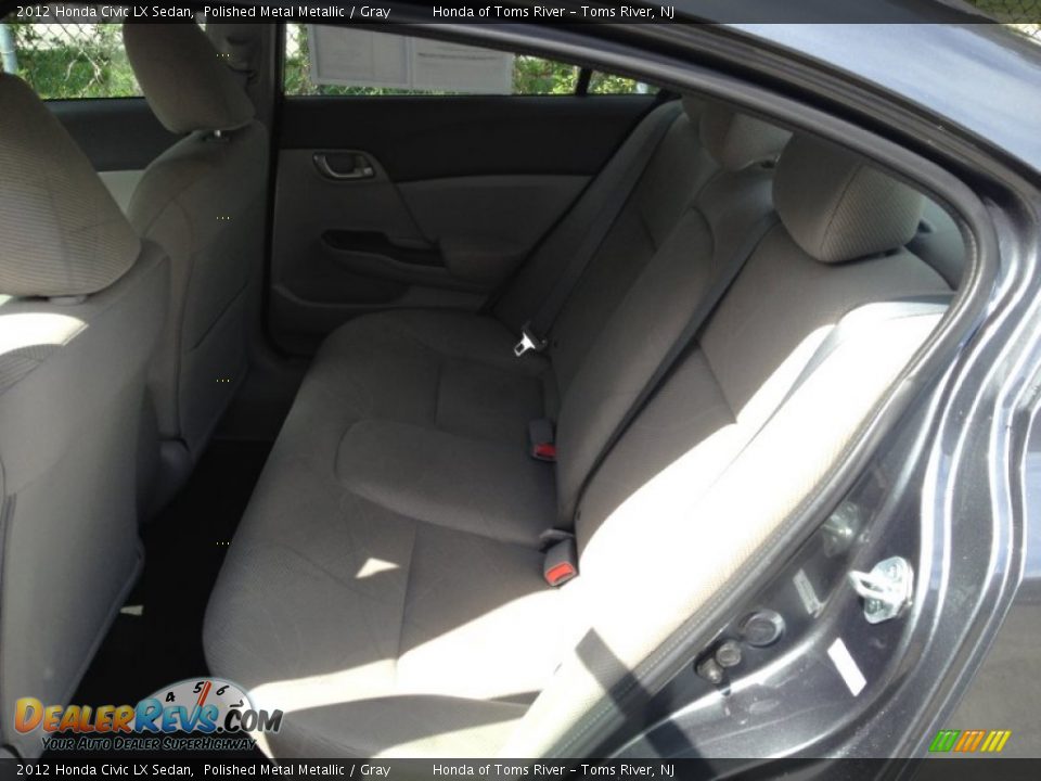 2012 Honda Civic LX Sedan Polished Metal Metallic / Gray Photo #7