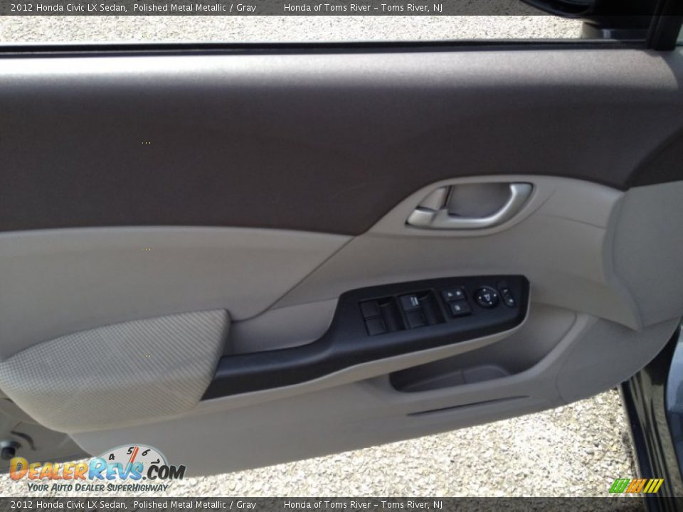 2012 Honda Civic LX Sedan Polished Metal Metallic / Gray Photo #8