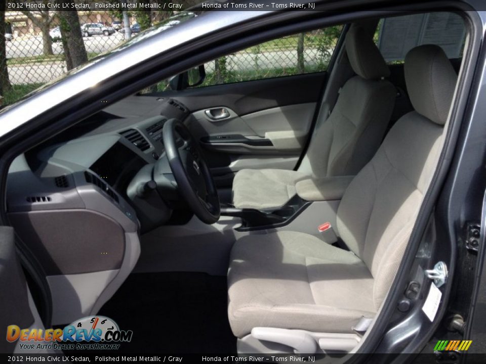 2012 Honda Civic LX Sedan Polished Metal Metallic / Gray Photo #10