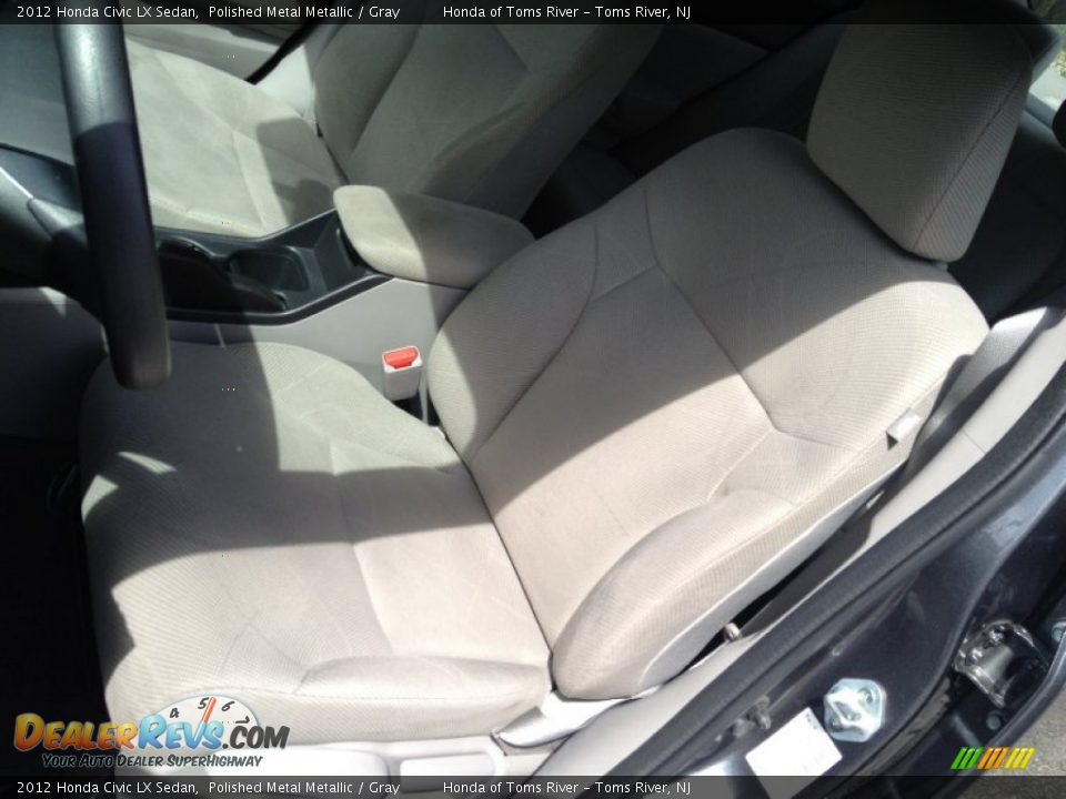 2012 Honda Civic LX Sedan Polished Metal Metallic / Gray Photo #11