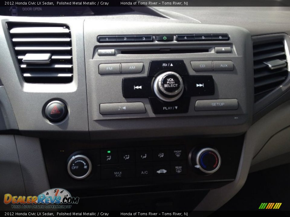 2012 Honda Civic LX Sedan Polished Metal Metallic / Gray Photo #14