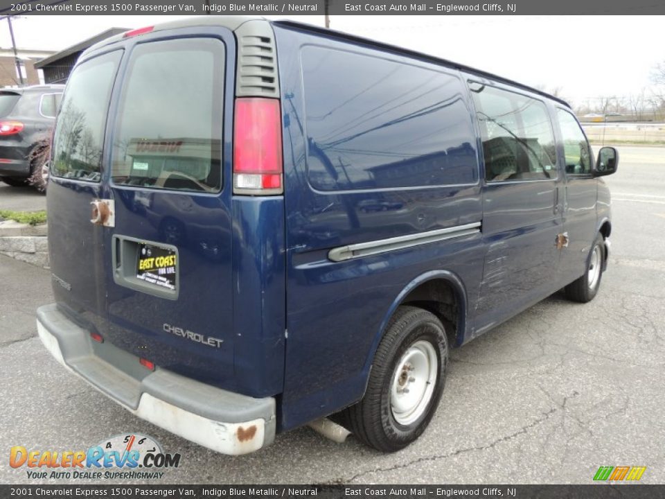 2001 Chevrolet Express 1500 Passenger Van Indigo Blue Metallic / Neutral Photo #4