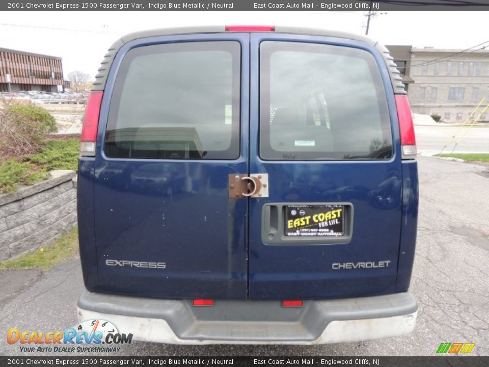 2001 Chevrolet Express 1500 Passenger Van Indigo Blue Metallic / Neutral Photo #5