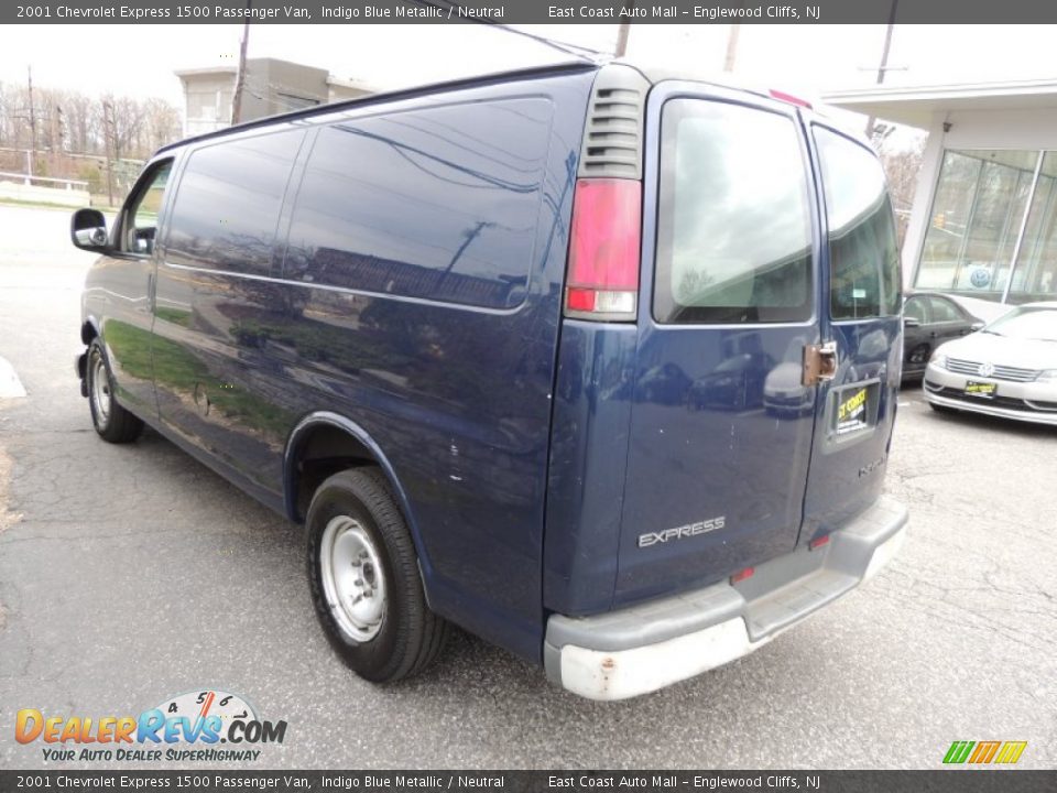 2001 Chevrolet Express 1500 Passenger Van Indigo Blue Metallic / Neutral Photo #7