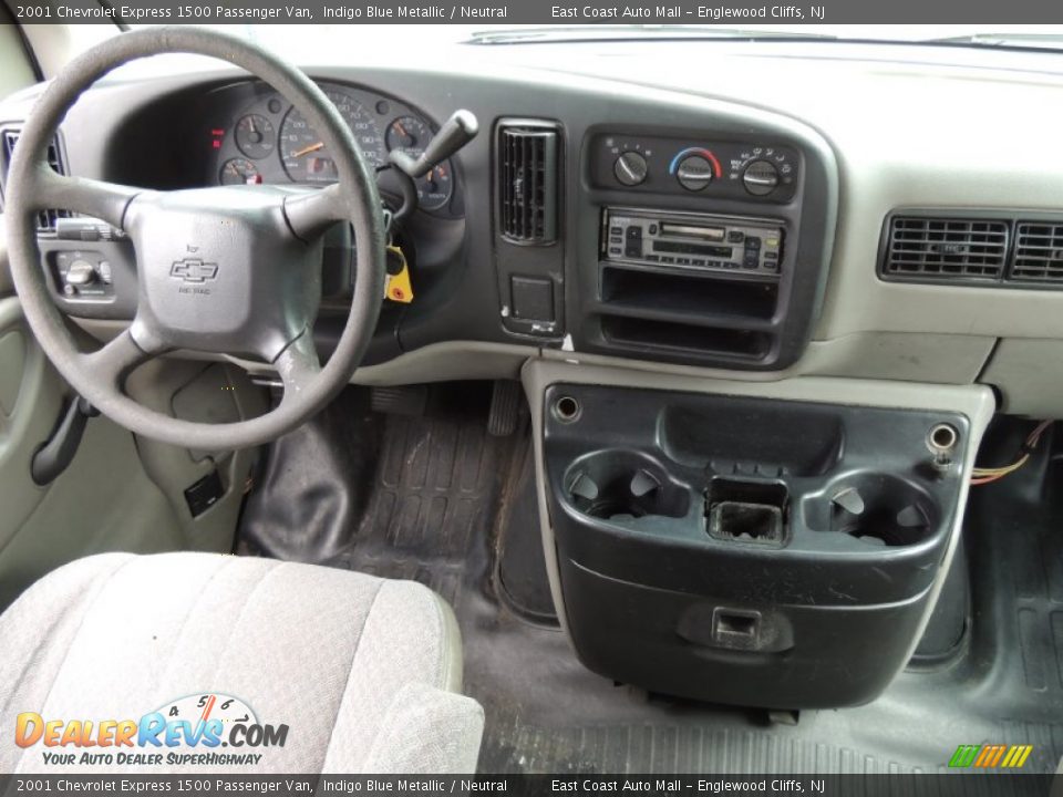 2001 Chevrolet Express 1500 Passenger Van Indigo Blue Metallic / Neutral Photo #10
