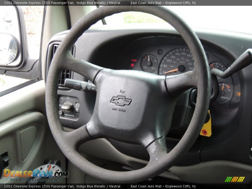 2001 Chevrolet Express 1500 Passenger Van Indigo Blue Metallic / Neutral Photo #12