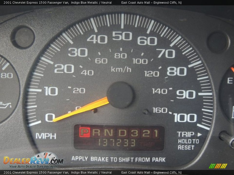 2001 Chevrolet Express 1500 Passenger Van Indigo Blue Metallic / Neutral Photo #13