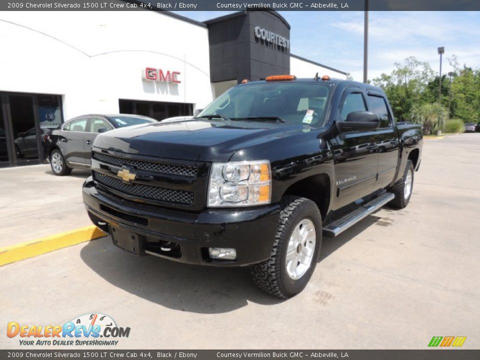 2009 Chevrolet Silverado 1500 LT Crew Cab 4x4 Black / Ebony Photo #2