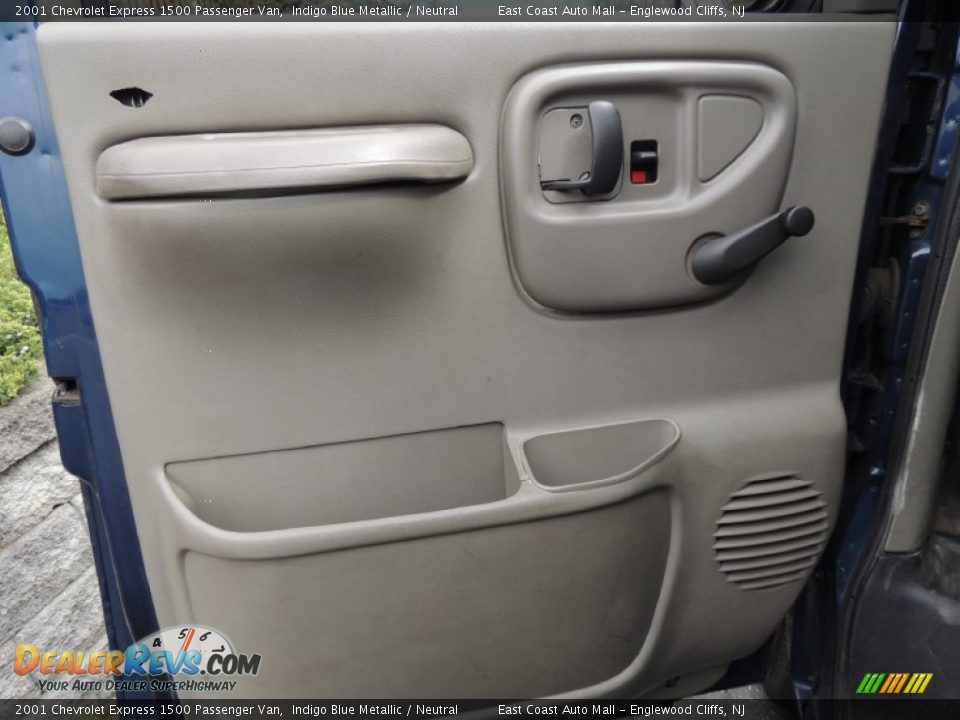 2001 Chevrolet Express 1500 Passenger Van Indigo Blue Metallic / Neutral Photo #14