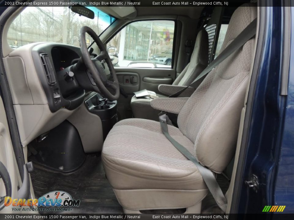2001 Chevrolet Express 1500 Passenger Van Indigo Blue Metallic / Neutral Photo #15