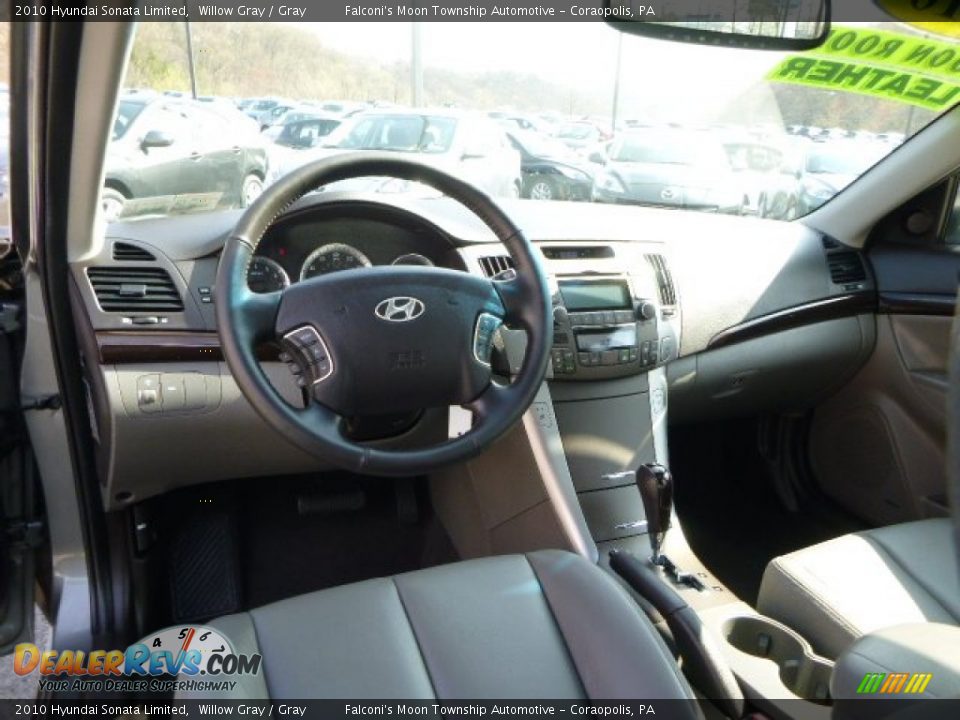 2010 Hyundai Sonata Limited Willow Gray / Gray Photo #16