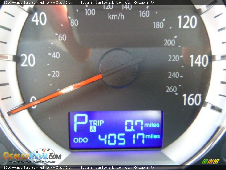 2010 Hyundai Sonata Limited Willow Gray / Gray Photo #25