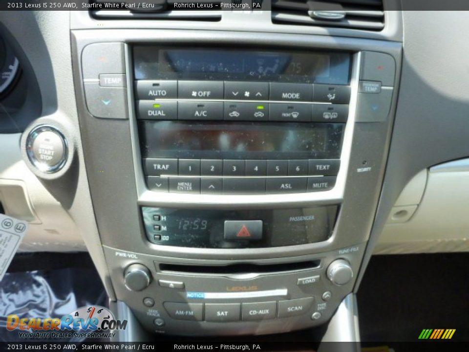 2013 Lexus IS 250 AWD Starfire White Pearl / Ecru Photo #19
