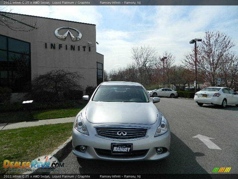 2011 Infiniti G 25 x AWD Sedan Liquid Platinum / Graphite Photo #1