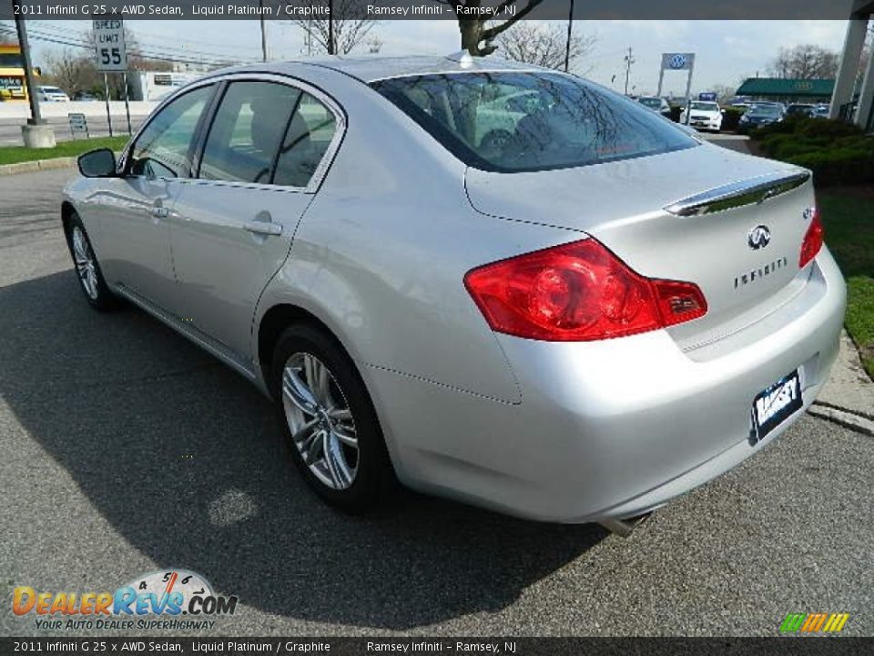 2011 Infiniti G 25 x AWD Sedan Liquid Platinum / Graphite Photo #5