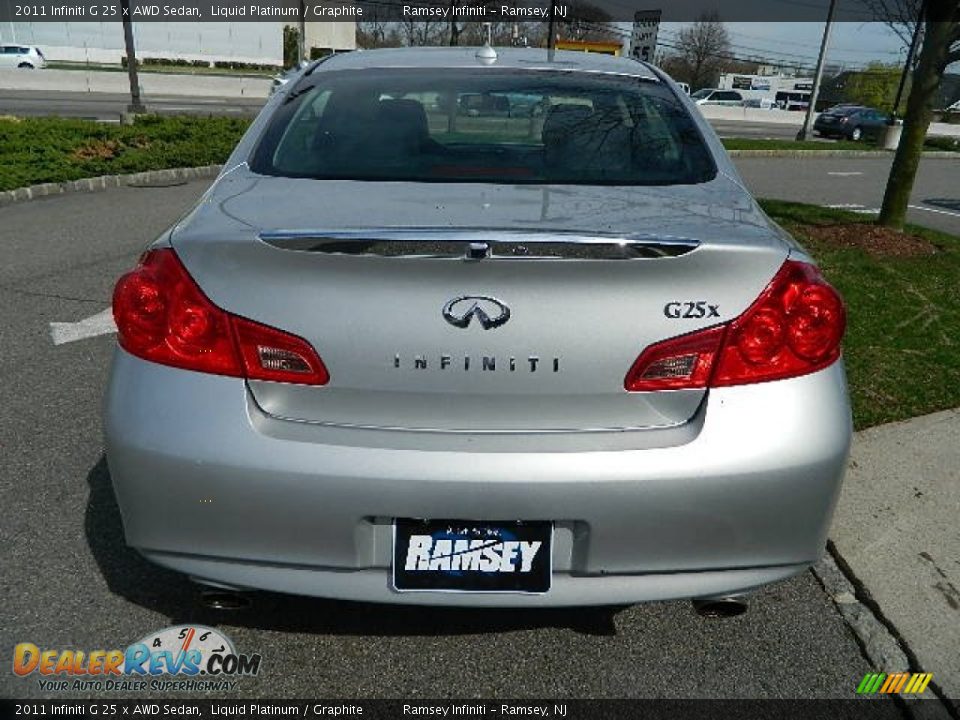 2011 Infiniti G 25 x AWD Sedan Liquid Platinum / Graphite Photo #6