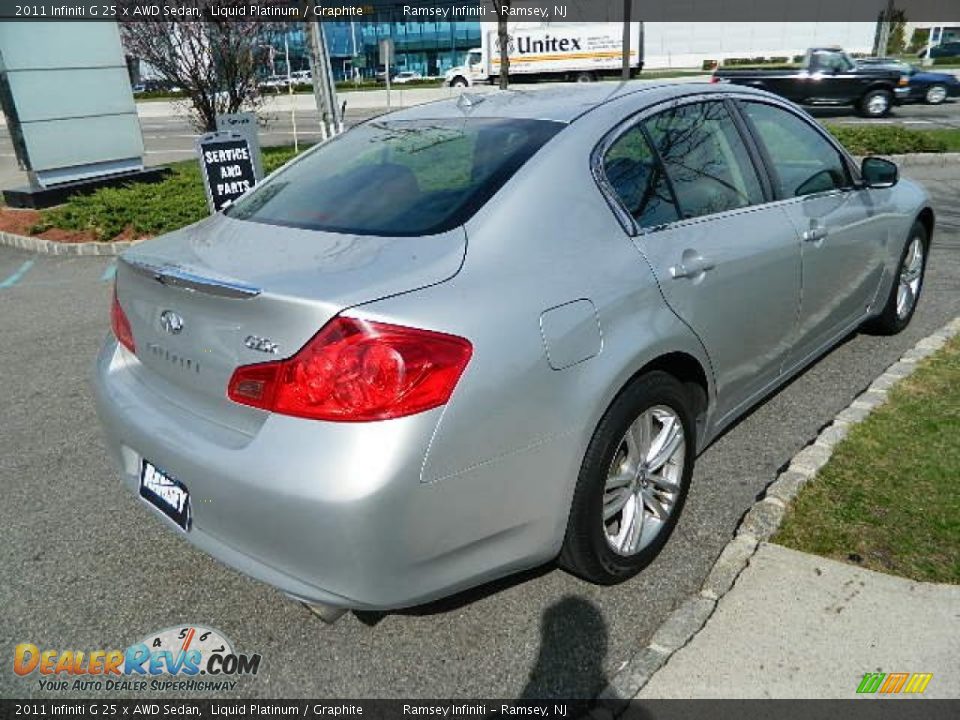 2011 Infiniti G 25 x AWD Sedan Liquid Platinum / Graphite Photo #7