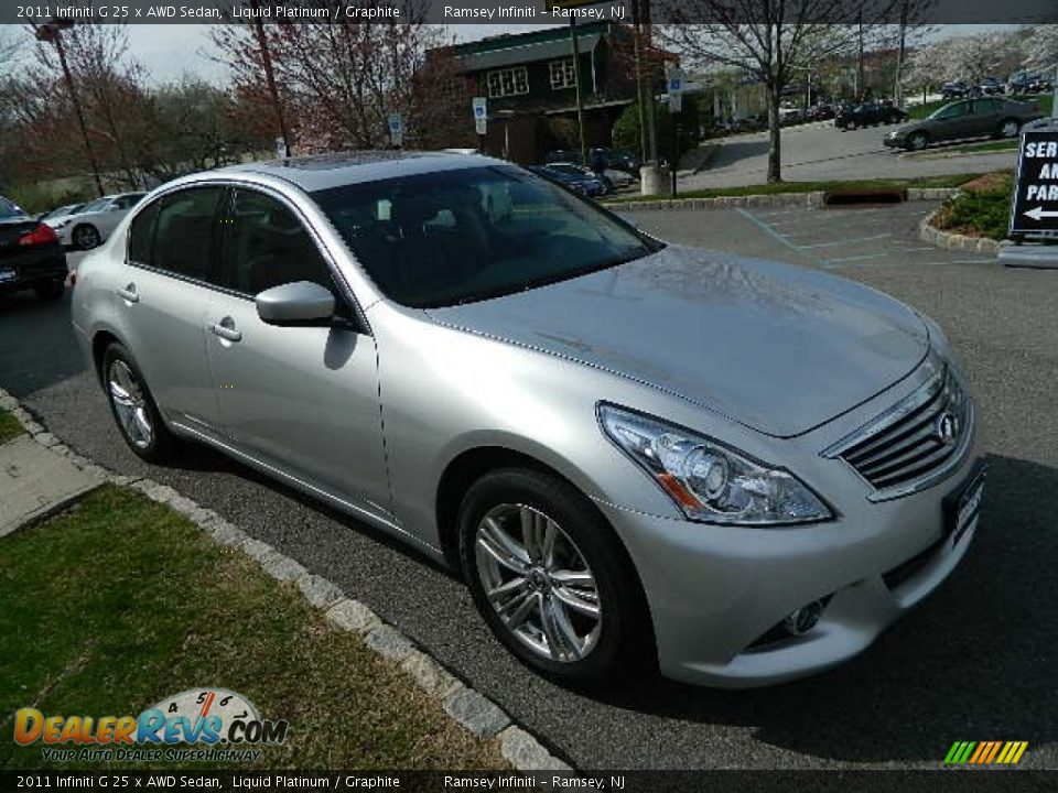 2011 Infiniti G 25 x AWD Sedan Liquid Platinum / Graphite Photo #8