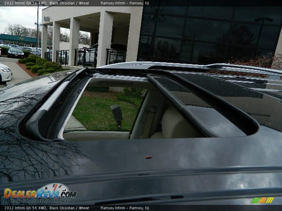 2012 Infiniti QX 56 4WD Black Obsidian / Wheat Photo #3