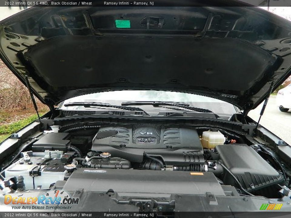 2012 Infiniti QX 56 4WD Black Obsidian / Wheat Photo #9
