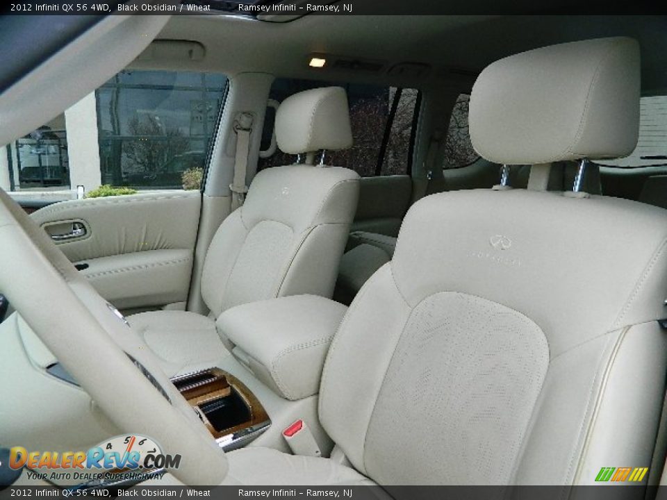 2012 Infiniti QX 56 4WD Black Obsidian / Wheat Photo #11