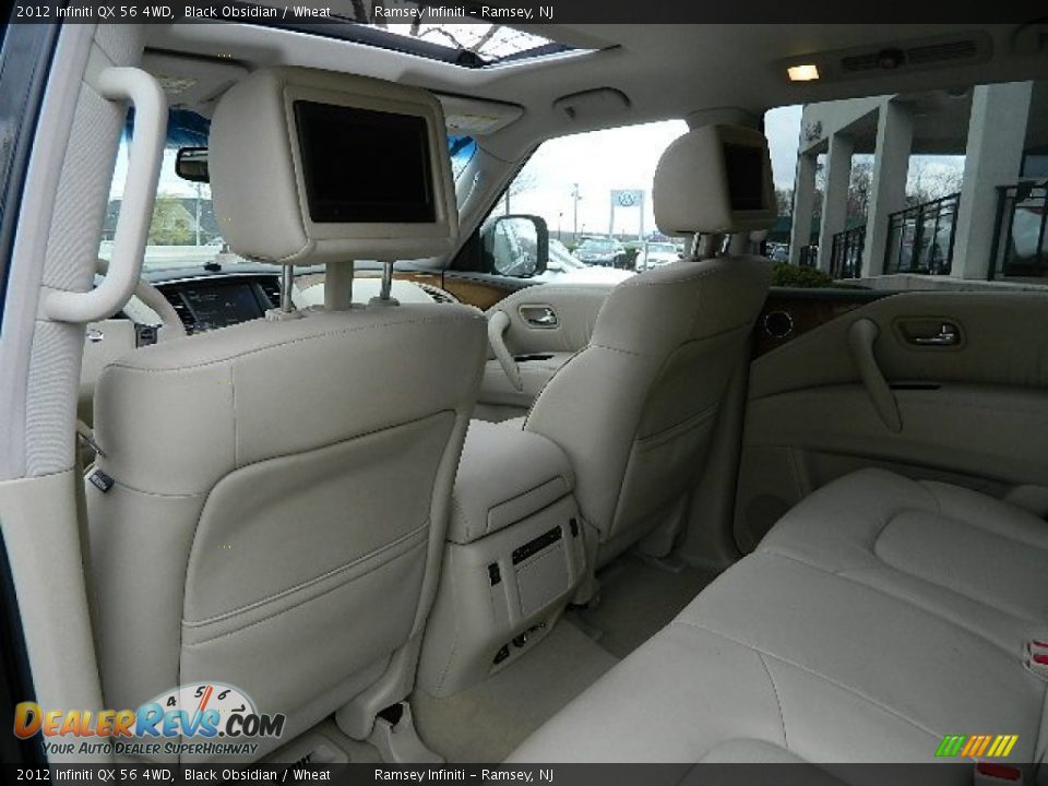 2012 Infiniti QX 56 4WD Black Obsidian / Wheat Photo #12