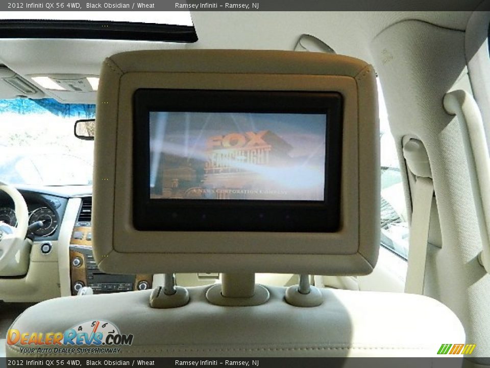 2012 Infiniti QX 56 4WD Black Obsidian / Wheat Photo #13