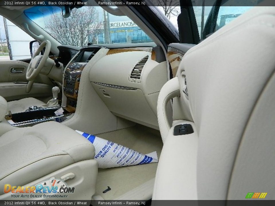 2012 Infiniti QX 56 4WD Black Obsidian / Wheat Photo #20