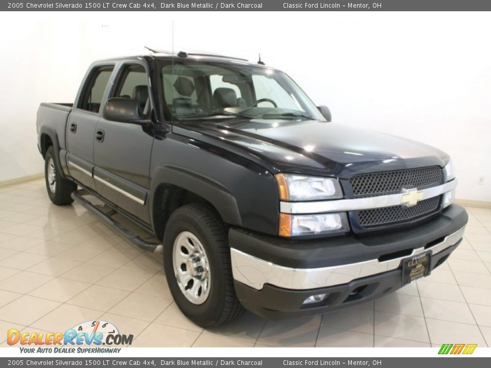 2005 Chevrolet Silverado 1500 LT Crew Cab 4x4 Dark Blue Metallic / Dark Charcoal Photo #1
